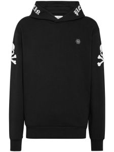 Philipp Plein hoodie imprimé à épaules tombantes - Noir