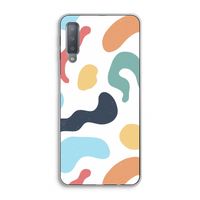 Memphis Shapes Blue: Samsung Galaxy A7 (2018) Transparant Hoesje