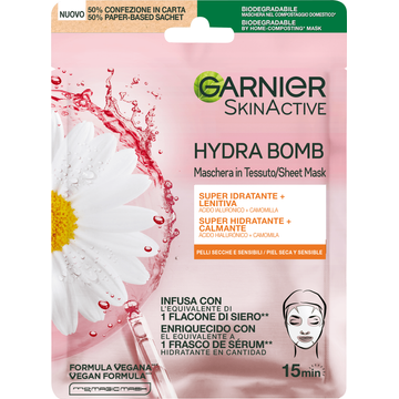 Garnier SkinActive Hydra Bomb Tissue Masker met Kamille 28g bij Jumbo