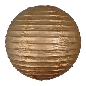 Gouden bol lampion 25 cm   -