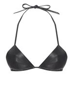 RTA bralette à bonnets triangles en cuir - Noir - thumbnail