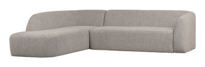 WOOOD Hoekbank 'Sloping' Links, kleur Off White Melange