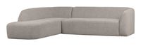 BePureHome Hoekbank 'Sloping' Links, kleur Off White Melange