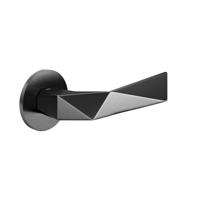 DND handles DND Luxury deurkruk op rond rozet - PVD gun metal
