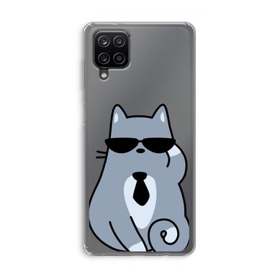 Cool cat: Samsung Galaxy A12 Transparant Hoesje