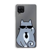 Cool cat: Samsung Galaxy A12 Transparant Hoesje
