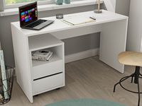 Bureau AGAMIR 130 cm wit met ladekast