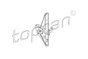 Raambedieningsmechanisme TOPRAN, Inbouwplaats: Rechts achter, u.a. fÃ¼r Audi