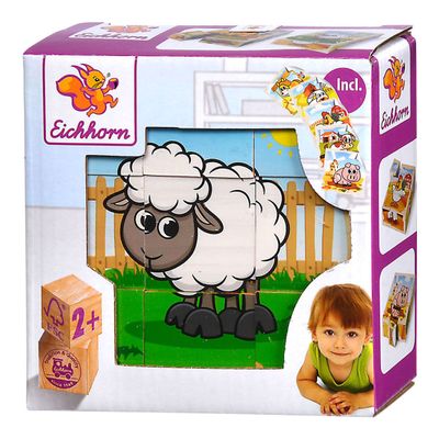 Eichhorn houten blokpuzzel boerderij