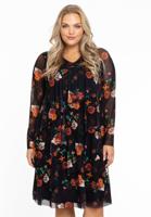 Yoek Jurk met ruches BABY ROSE | Zwart | Maat 58/60