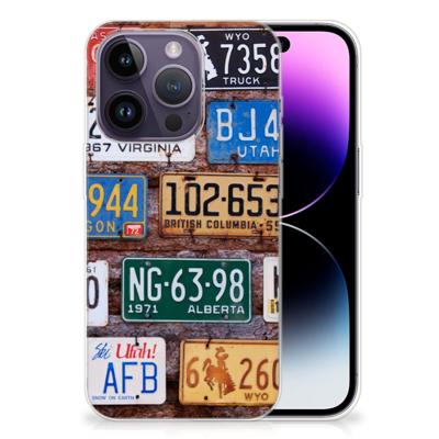 Apple iPhone 14 Pro | Siliconen hoesje | met foto Kentekenplaten