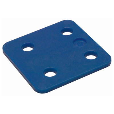 GB drukplaat zonder sleuf 4 x70x70mm blauw etiket; 48 per zak | 192 stuks - 17534704
