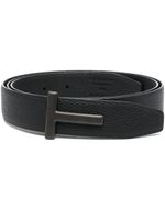 TOM FORD ceinture en cuir à boucle logo - Noir - thumbnail