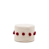 Kave Home Poef 'Manua' 40cm, kleur Beige/Rood