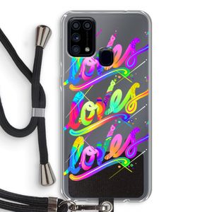 Loves: Samsung Galaxy M31 Transparant Hoesje met koord