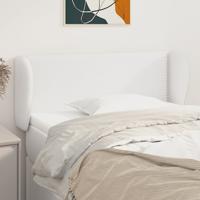 Hoofdbord met randen 103x23x78/88 cm kunstleer wit