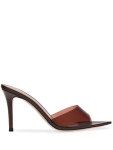 Gianvito Rossi sandales Elle 85 mm à bout pointu - Marron