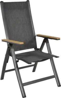 Lesli Living verstelbare dining tuinstoel arezzo antraciet