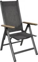 Lesli Living verstelbare dining tuinstoel arezzo antraciet