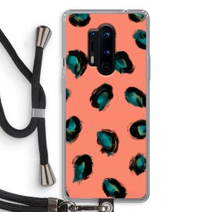 Pink Cheetah: OnePlus 8 Pro Transparant Hoesje met koord
