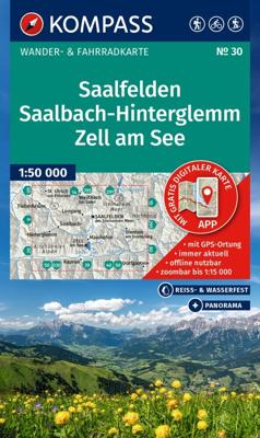 Wandelkaart 30 Saalfelden - Saalbach-Hinterglemm - Zell am See | Kompass