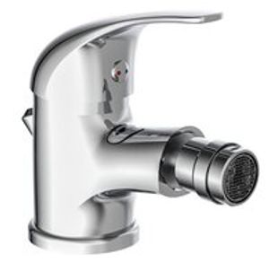 ATHOS PLUS ééngreepsmengkraan bidet, chroom keramische schijven geluidsarme, verwisselbare 35 mm-cartouche mousseur "Made in Germany" flexibele metalen aansluitslangen volgens DVGW/KTW-A 1 ¼