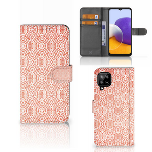 Samsung Galaxy A22 4G | M22 Telefoon Hoesje Pattern Orange