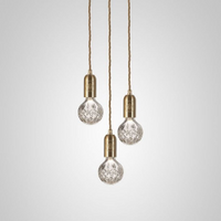 Lee Broom Crystal Bulb Chandelier 3 piece Hanglamp - Messing