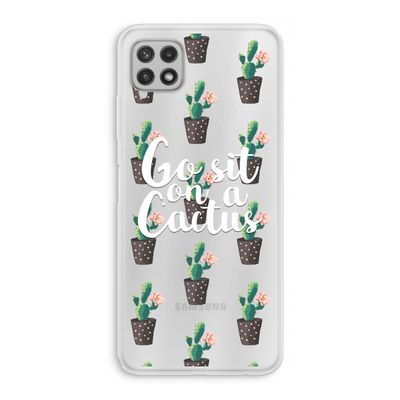 Cactus quote: Samsung Galaxy A22 4G Transparant Hoesje