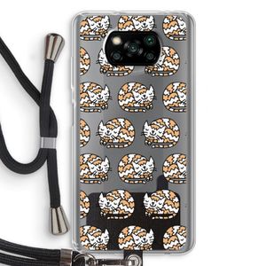 Slapende poes: Xiaomi Poco X3 Pro Transparant Hoesje met koord