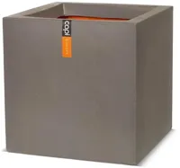 Capi urban smooth nl kunststof plantenbak 40x40x40 cm warm taupe