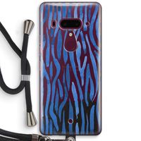 Blauwe nerven: HTC U12+ Transparant Hoesje met koord Blauwe nerven: HTC U12+ Transparant Hoesje met koord
