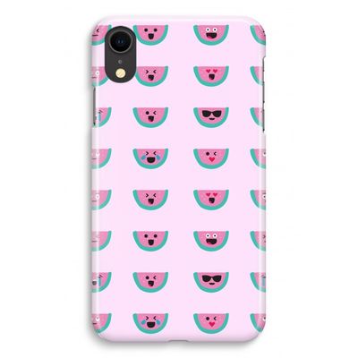 Smiley watermeloenprint: iPhone XR Volledig Geprint Hoesje