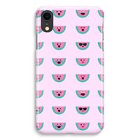 Smiley watermeloenprint: iPhone XR Volledig Geprint Hoesje