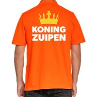Koningsdag polo t-shirt oranje Koning Zuipen voor heren 2XL  -
