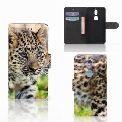 Nokia 7 | Telefoonhoesje | Met pasjeshouder | Baby Luipaard