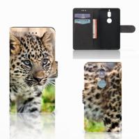 Nokia 7 | Telefoonhoesje | Met pasjeshouder | Baby Luipaard