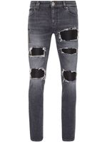 Philipp Plein mid-rise distressed jeans - Noir - thumbnail