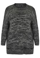 Yoek Pullover mouliné | Zwart | Maat 54/56