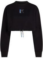 Karl Lagerfeld Jeans sweat crop à logo imprimé - Noir