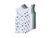 lupilu Set van 5 kinder hemden (Wit/groen, 122/128)