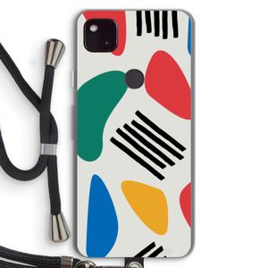 Illustratieve pop 1: Pixel 4a 5G Transparant Hoesje met koord