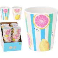 Excellent Houseware Beker melamine ø8xh10cm fruit