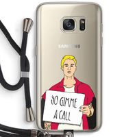 Gimme a call: Samsung Galaxy S7 Transparant Hoesje met koord Gimme a call: Samsung Galaxy S7 Transparant Hoesje met koord