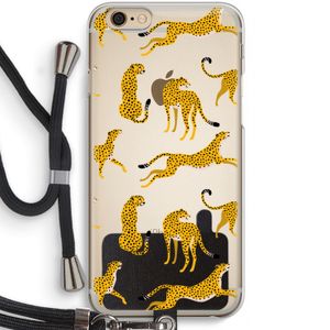 Luipaard: iPhone 6 / 6S Transparant Hoesje met koord