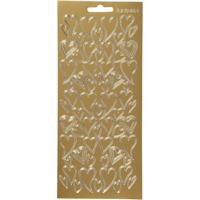 Creativ Company Stickers, harten, vel 10x23 cm, goud, 1 vel