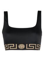 Versace haut de bikini à motif Greca - Noir