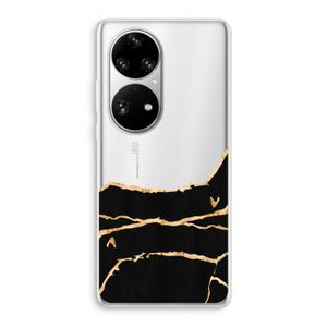 Gouden marmer: Huawei P50 Pro Transparant Hoesje