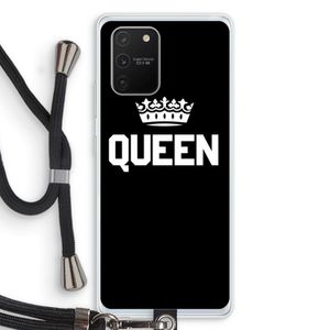 Queen zwart: Samsung Galaxy S10 Lite Transparant Hoesje met koord