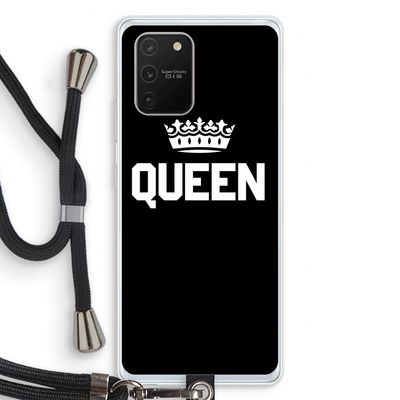 Queen zwart: Samsung Galaxy S10 Lite Transparant Hoesje met koord